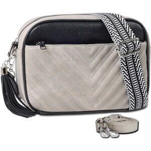 Stylish Black and Gray Crossbody Bag